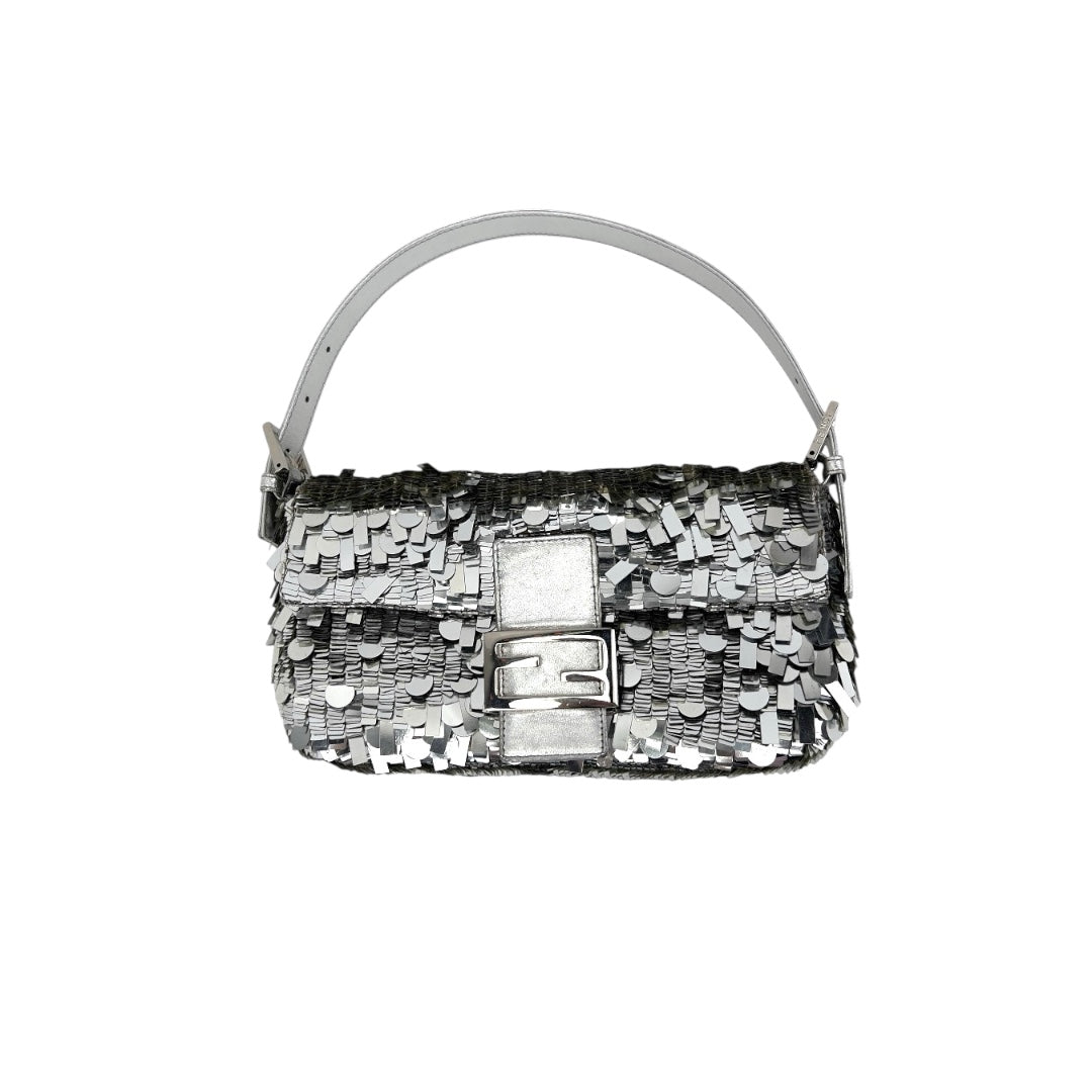 Vintagr Fendi silver sequin baguette special order
